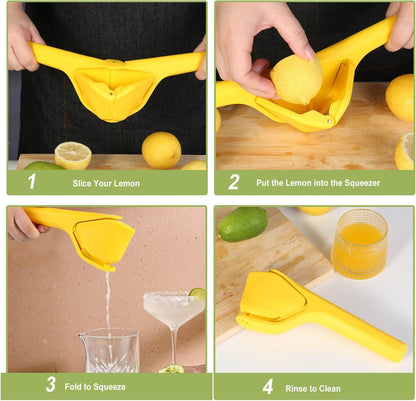 Lemon Squeezer, Effortless Manual Flat Lime Juicer Squeezer, Hand Citrus Press, Folds Design for Saving Space Storage, Easy to Make Juice from Lemon, Lime, Cirtus, Orange, Fruits